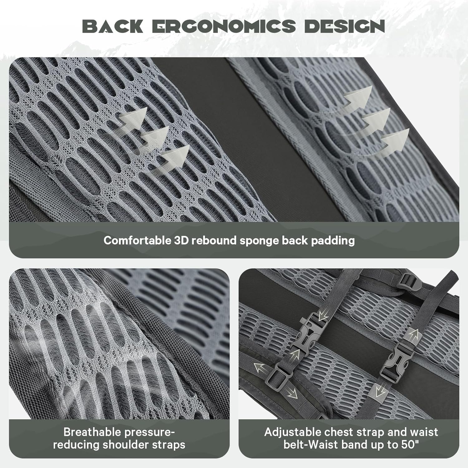 Maelstrom Hydration Backpack, Hiking Backpack with 2L Water Bladder, Running Hydration Vest for Cycling Hiking Rave for Men Women - Image 5