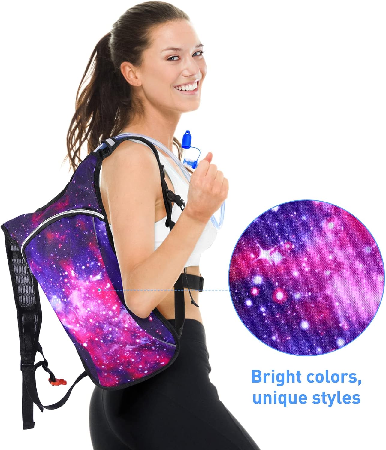 Rave Hydration Pack, Hydration Backpack with 2L Hydration Bladder, Festival Essential Water Backpack for Hiking, Running, Cycling, and Music Festivals - Image 6